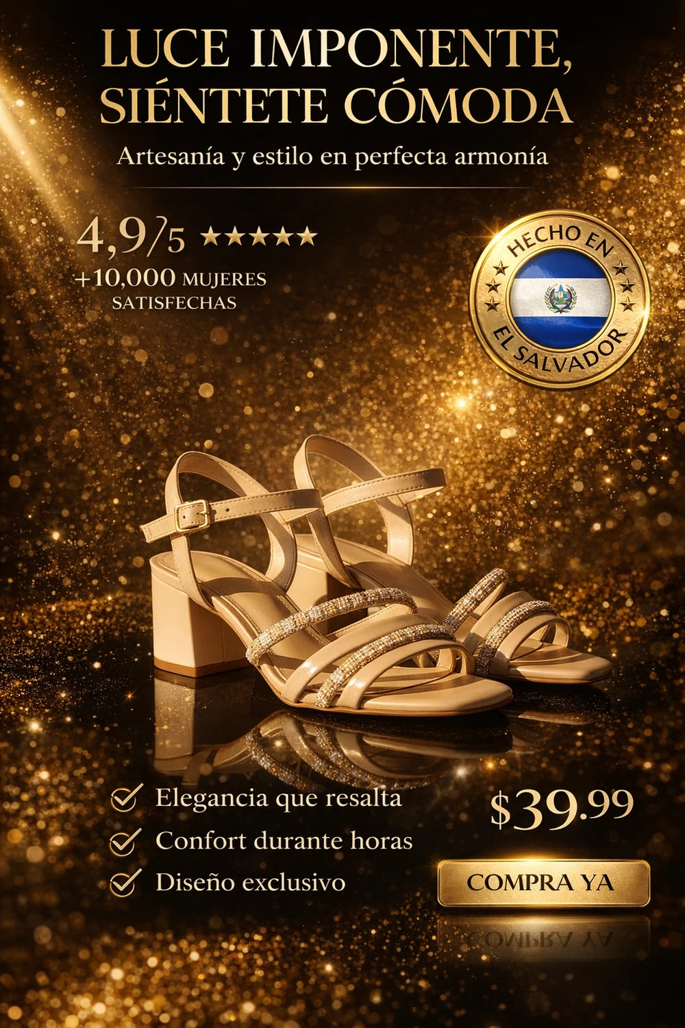 Zapatos para Dama color Nude de 4 Correas
