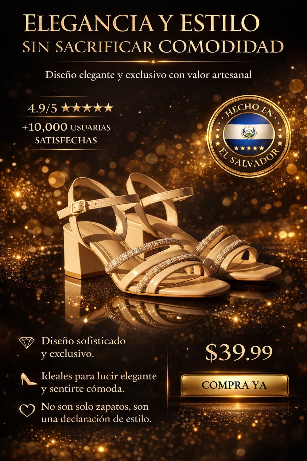 Zapatos para Dama color Nude de 4 Correas