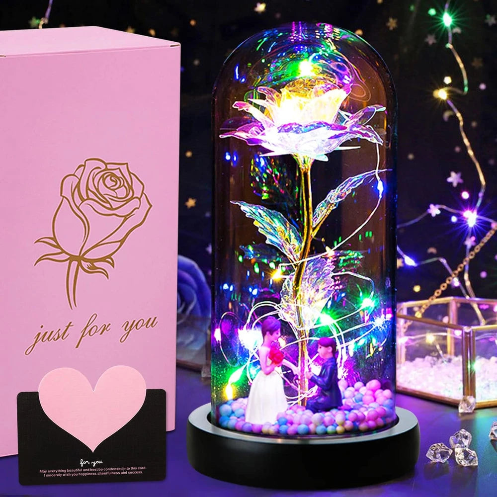 Rosa Eterna con Luz LED