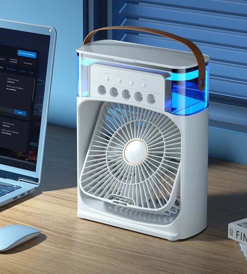 Ventilador y  Humidificador Recargable Portátil