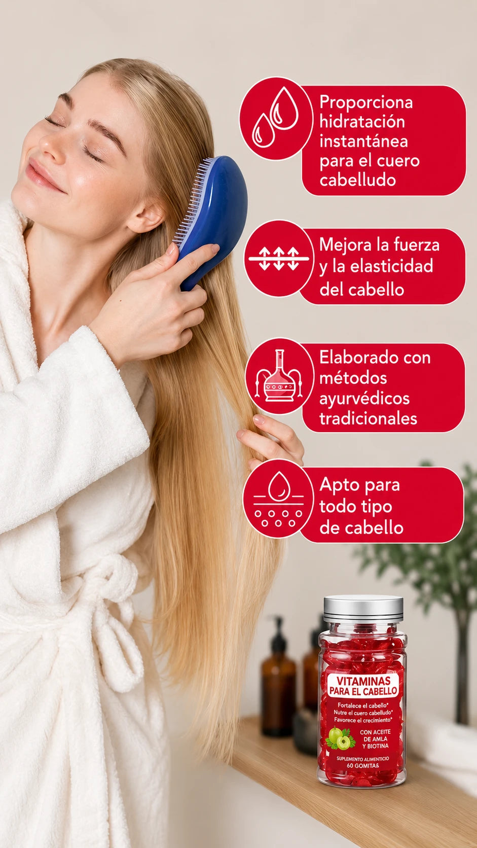 Cápsulas Capilares con Aceites y Vitaminas