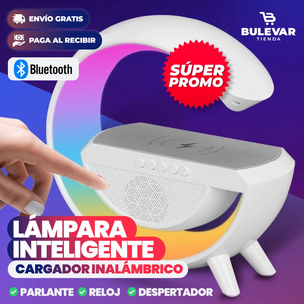 Lámpara Inteligente con Cargador Inalámbrico