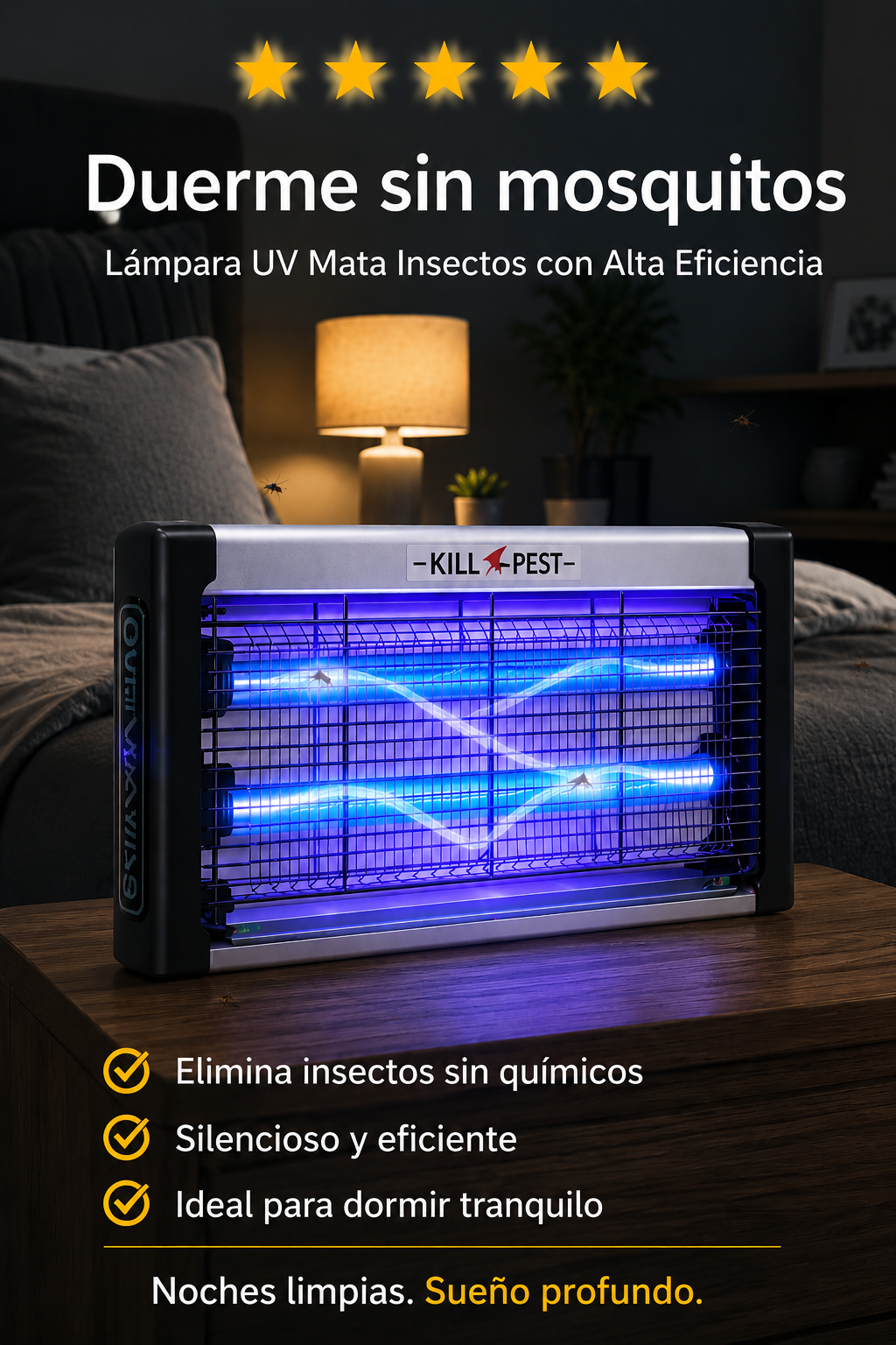 Lámpara Mata Mosquitos UV 360