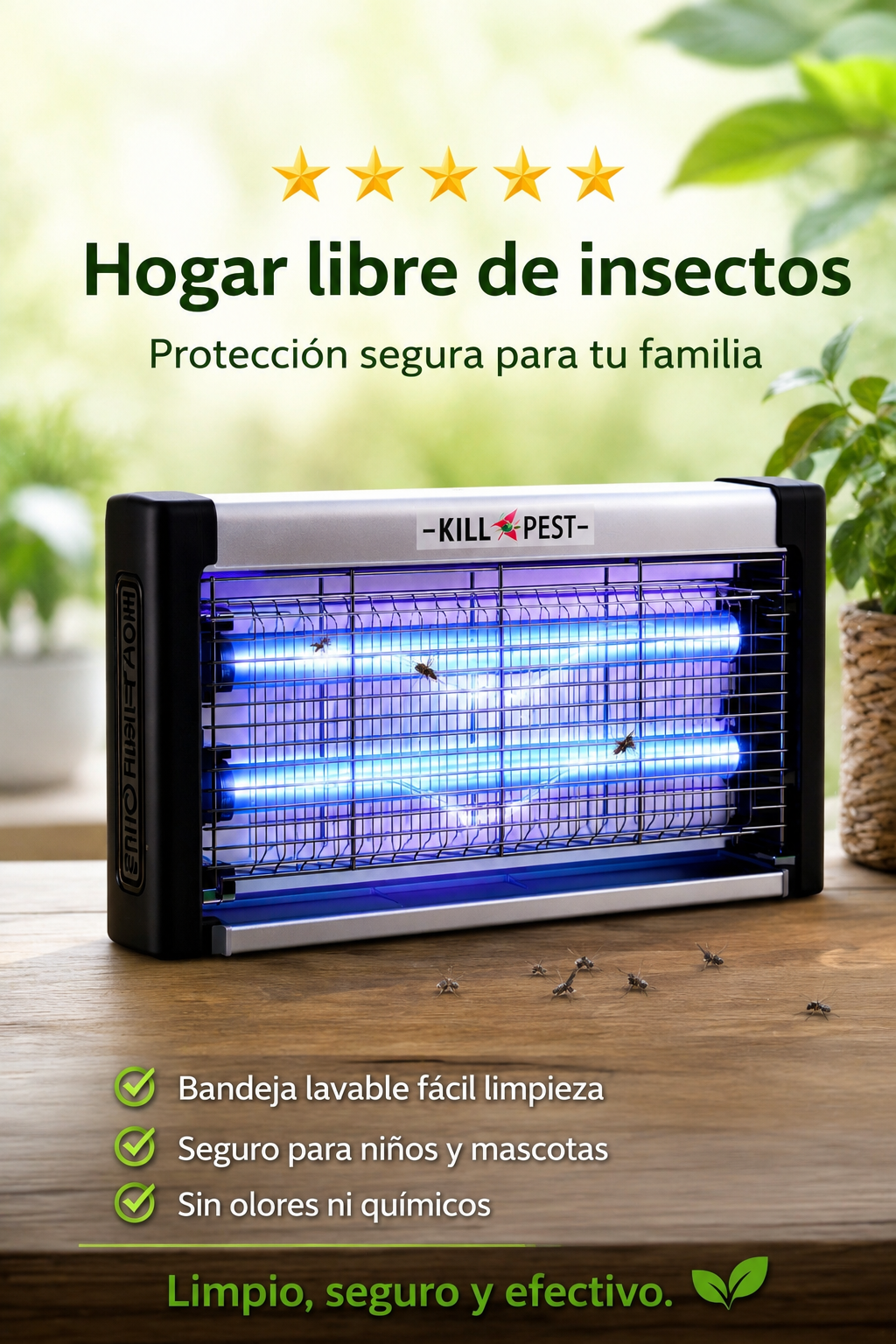 Lámpara Mata Mosquitos UV 360